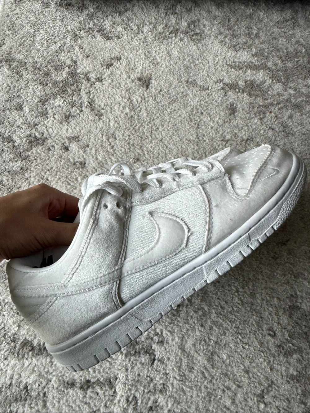 Nike White Low-Profile suede Sneaker